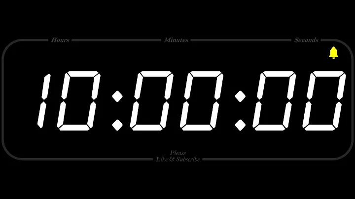 10 Hour - TIMER & ALARM - 1080p - COUNTDOWN