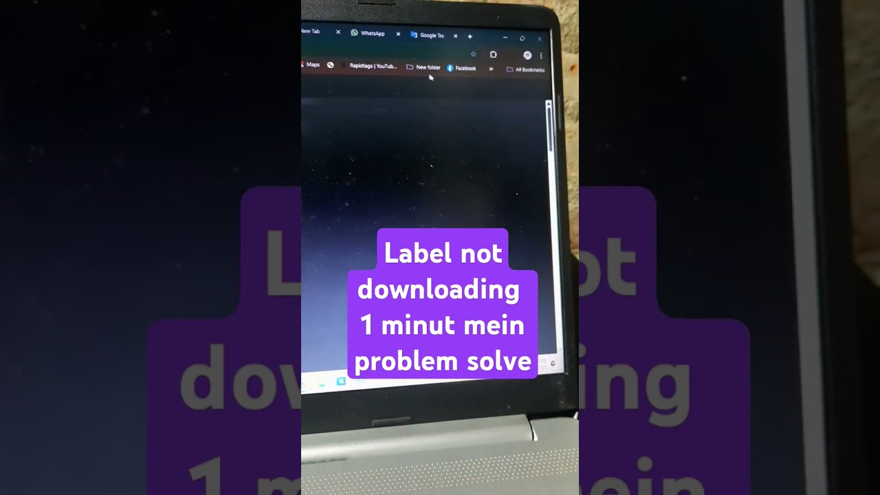 Meesho Label not downloading || solve the problem in 1 minute