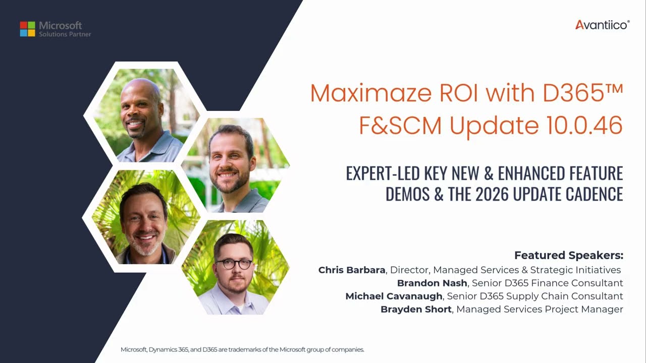 Maximize ROI with Dynamics 365 Finance & SCM Update 10.0.46