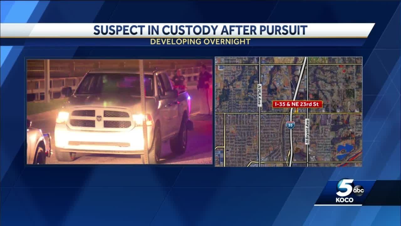 Driver in custody after overnight pursuit in Oklahoma City metro - YouTube