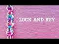 Rainbow loom bands rubber and bracelet lock and key tutorial