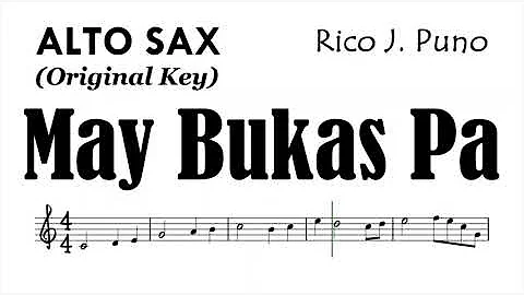 May Bukas Pa Alto Sax Sheet Music Backing Track Play Along Partitura Rico J Puno