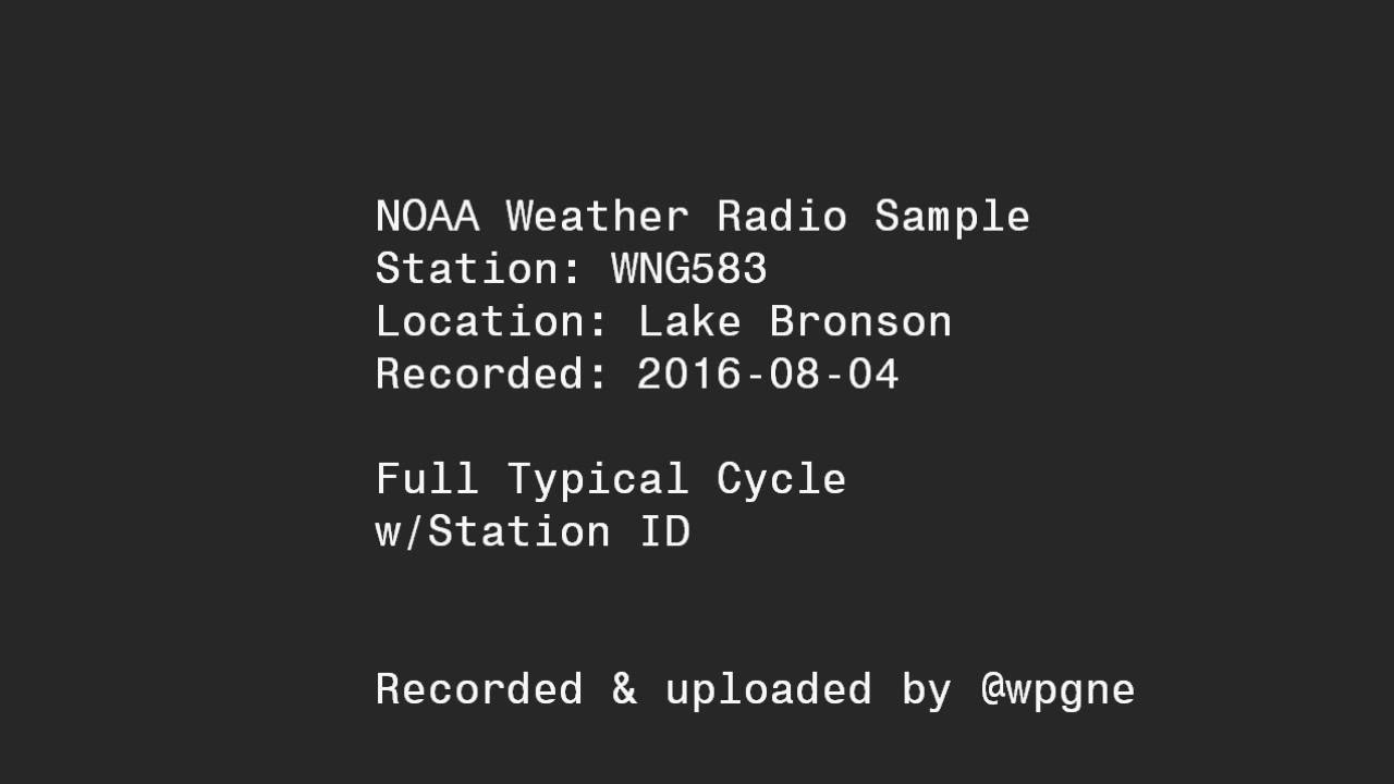 NOAA National Weather Radio Lake Bronson, MN YouTube