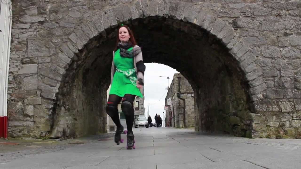 Irish Dancing on Roller Skates St Patrick's Day Galway 2014 YouTube