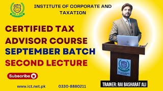 CTA COURSE SEPTEMBER BATCH SECOND LECTURE