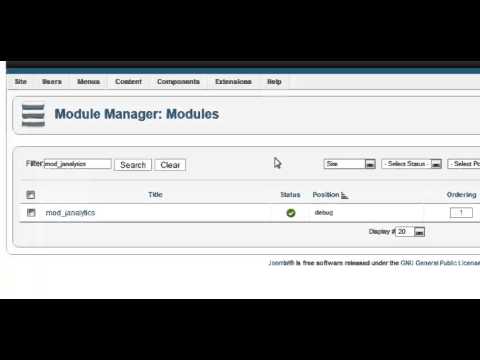 How to install Google analytic code for a Joomla site?