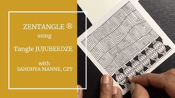 A Zentangle Mini Project, tangle along with tangle JUJUBEEDZE