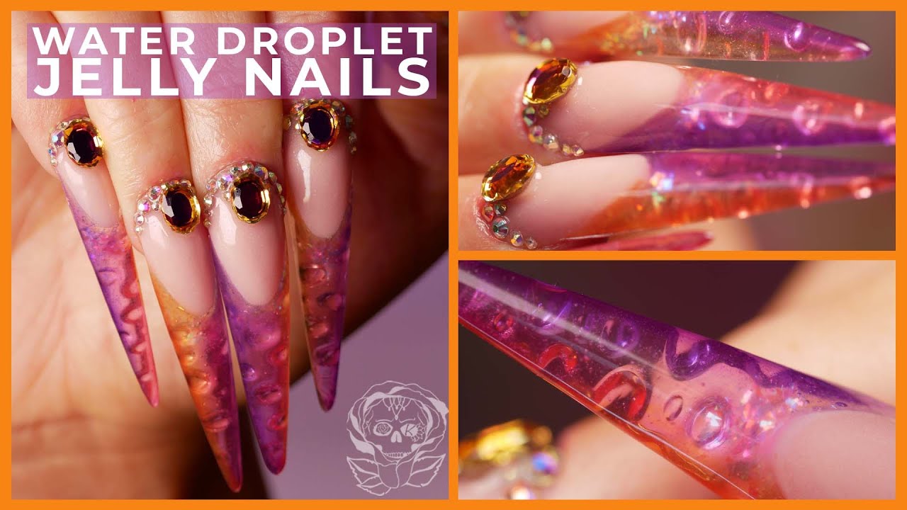 Water Droplet Nail Art Effect with Jelly Top Coat YouTube