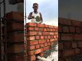 WoW Excellent! Roof level Bricklaying Wall Construction#shorts