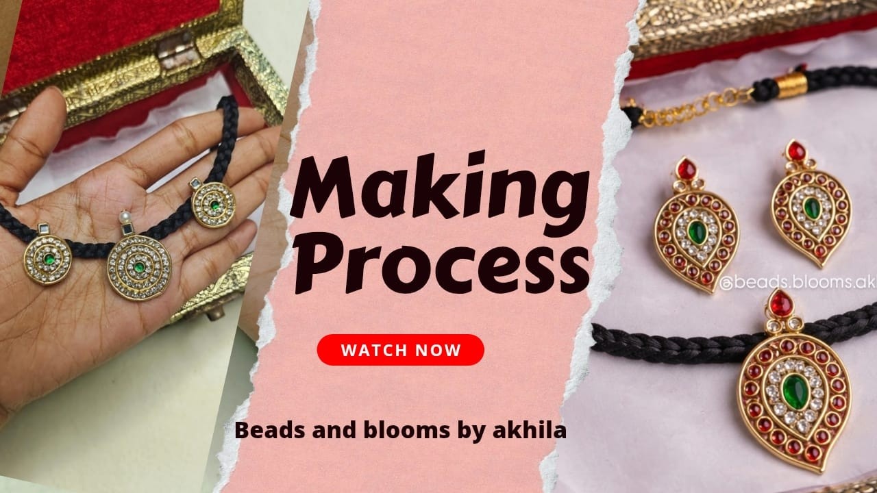 Making process of thread neckpiece