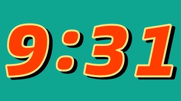 9 Minute and 31 Second Countdown Timer ⏰ | Bright green screen and huge numbers