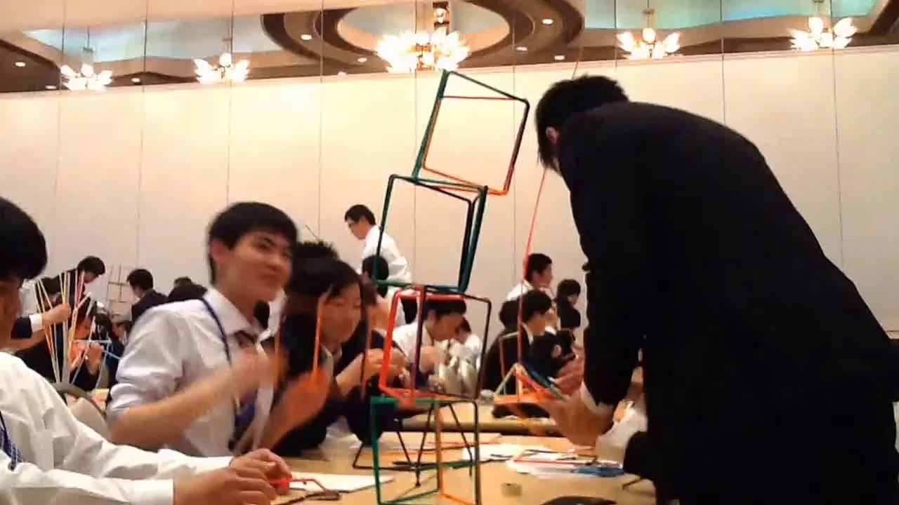 チームビルディング ストロータワー に挑戦 優勝は 伝統文化と環境福祉の専門学校 就職 Youtube