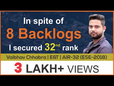 Thumbnail for ESE/IES 2018 | Vaibhav Chhabra (E&T, AIR 32) - MADE EASY Student | Topper's Talk with Mr. B Singh