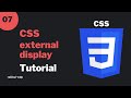 #7 External CSS | Display (none, inline, block) | Box-Shadow | CSS Beginner Tutorial Bangla