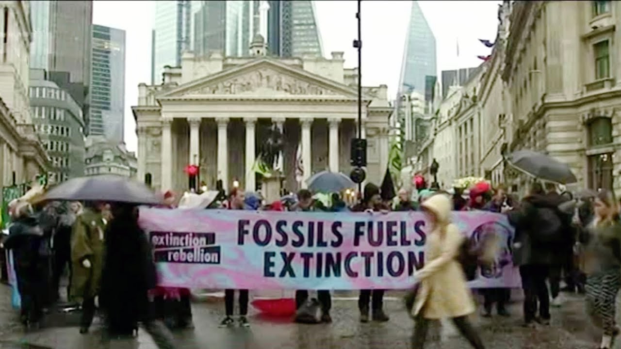 newspaper mockup London police ban protests by Extinction Rebellion