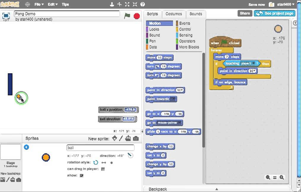 how to make scratch bounce if it touches an object