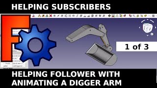FreeCAD Prep of Digger Arm for Kinematic Like Animation 1 of 3 A2Plus Workbench (viewers questions)