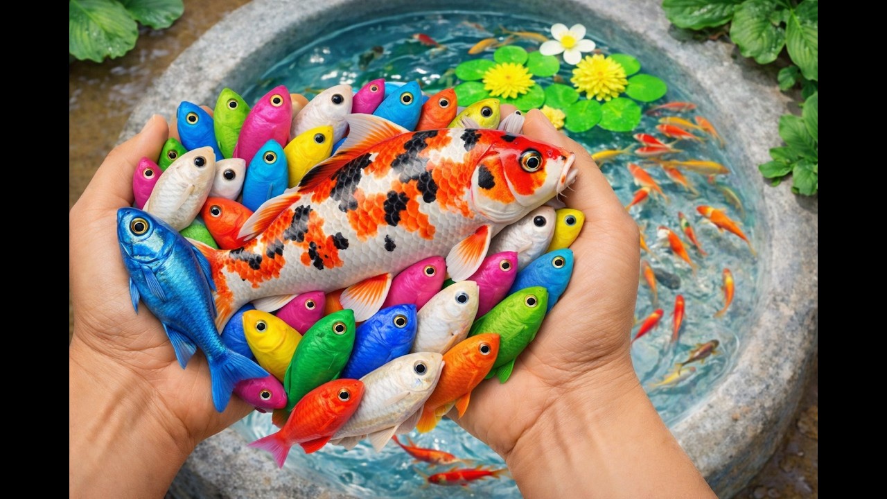 Small Pond Surprise | Catching Rare Red Guppy Fish