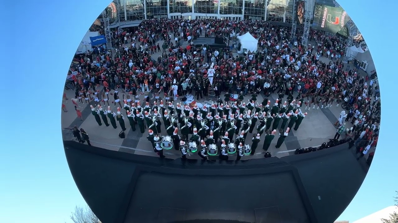 12-31-2025 CFP Cotton Bowl Ohio State vs Miami. The Band of the Hour play their fight song "Miami U"