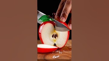 ASMR Crystal Apple Slicing: Glass Apple Shatters in Slow-Mo Perfection! 🍎💎