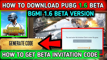 HOW TO DOWNLOAD PUBG BETA VERSION 🔥 HOW TO GET INVITATION CODE 🔥 PUBG BGMI 1.6 BETA VERSION DOWNLOAD