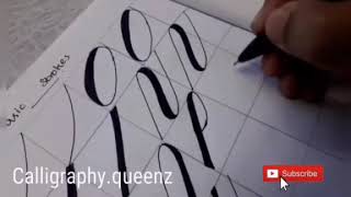 Learn basic Strokes for faux calligraphy