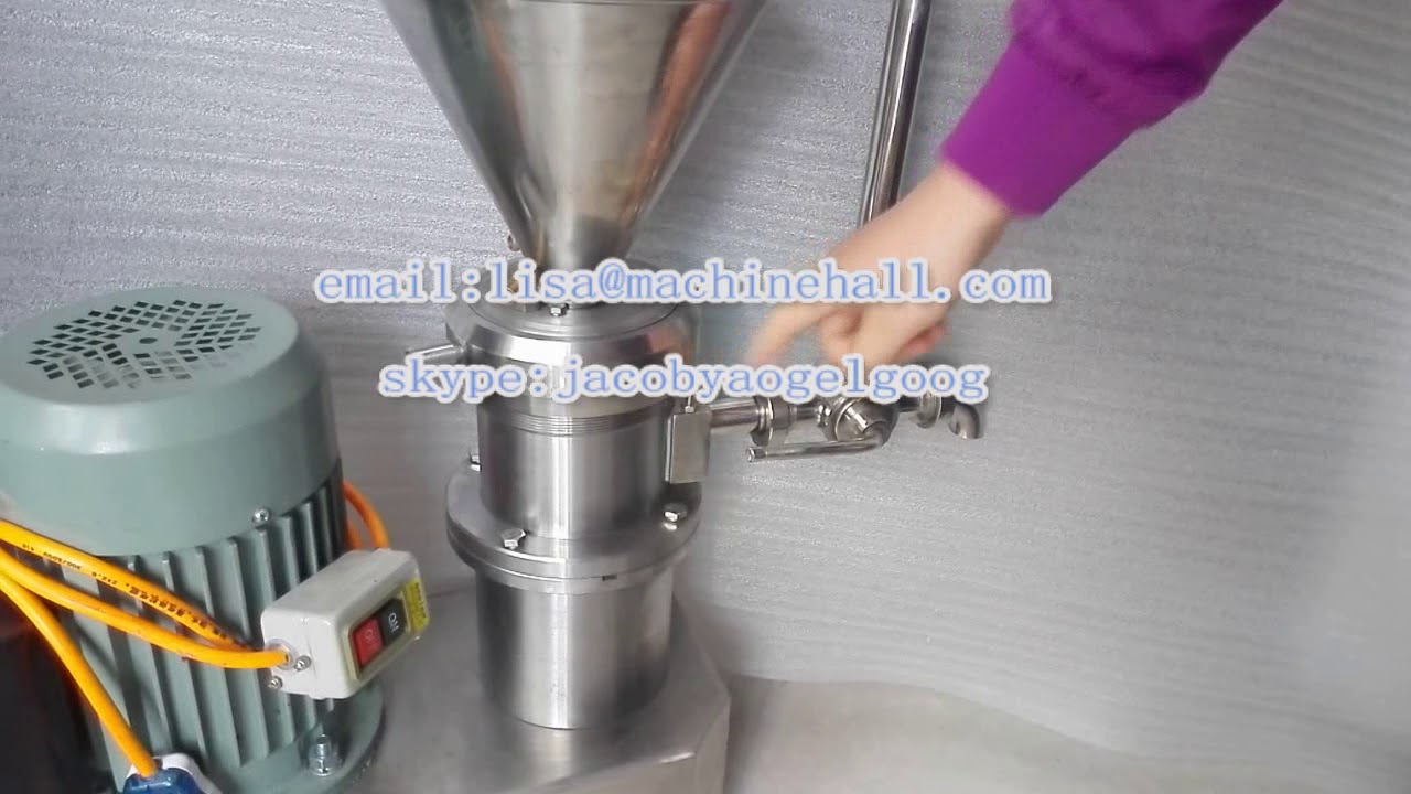 Colloid Mill EquipementNut Grinding Machine Test Video YouTube