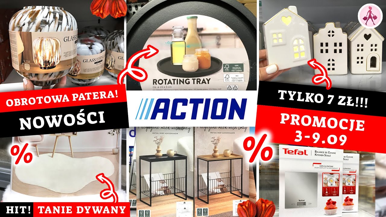 ACTION PROMOCJE 3 - 9.09! 💥😱 HIT ZA 7 ZŁ! 😍 TANIE DYWANY 😱OBROTOWE PATERY ❤️❤️❤️