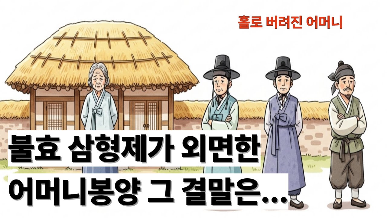 어머니 봉양을 두고 불효 삼형제의 마지막 선택,홀로 버려진 어머니의 선택. 민담 ㅣ설화 ㅣ야담 ㅣ옛날이야기 ㅣ잠자기전에 ㅣ야사