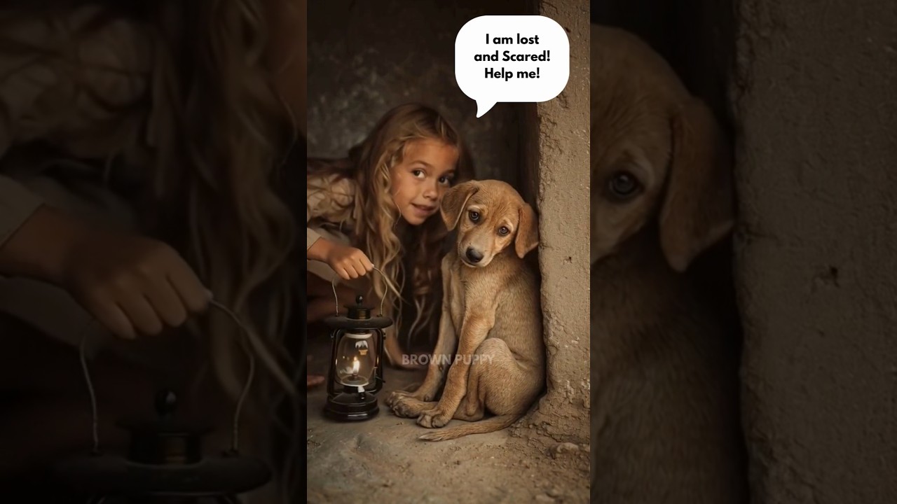 In the dark fog… the puppy became her only light 🔥 