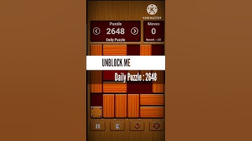 Unblock Me Daily Puzzle 2648 24 December 2023 answer / solution / how to solve #happybrainsyt