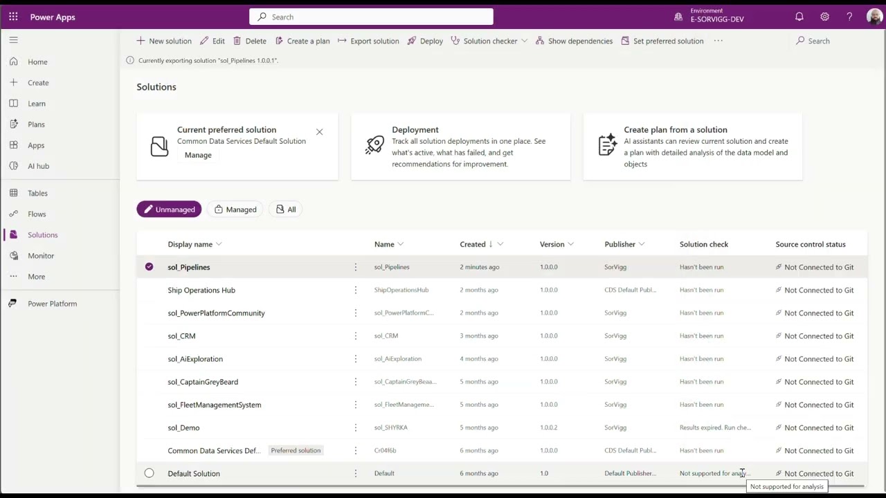 SORVIGG Solution Export via zip