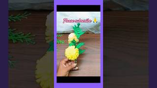 Waste Material Se Marigold Flower 🌼 | Easy DIY Flower Craft#craft #yutubeshorts #ytshorts