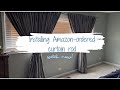 Installing Amazon Ordered Curtain Rod #windowmakeover #roomdecor #curtainrod #amazon 