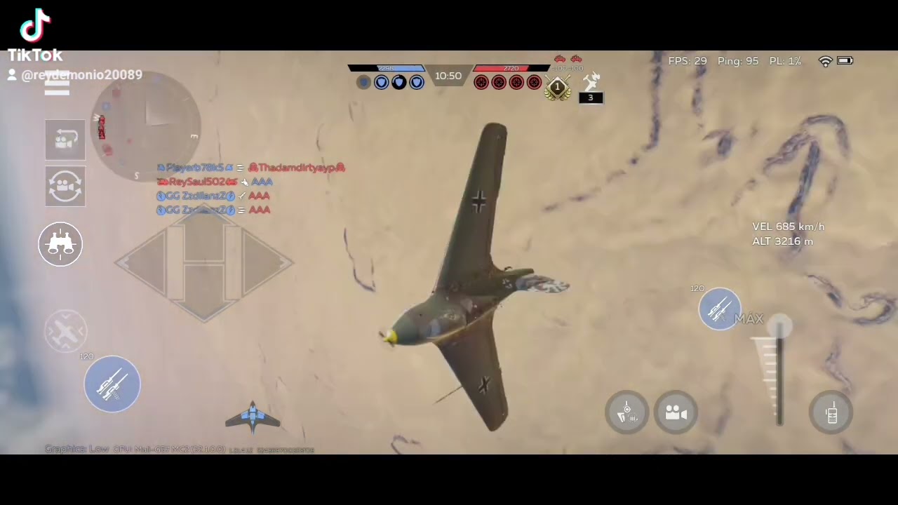 Jugando war thunder Mobile con jets más rápido del juego