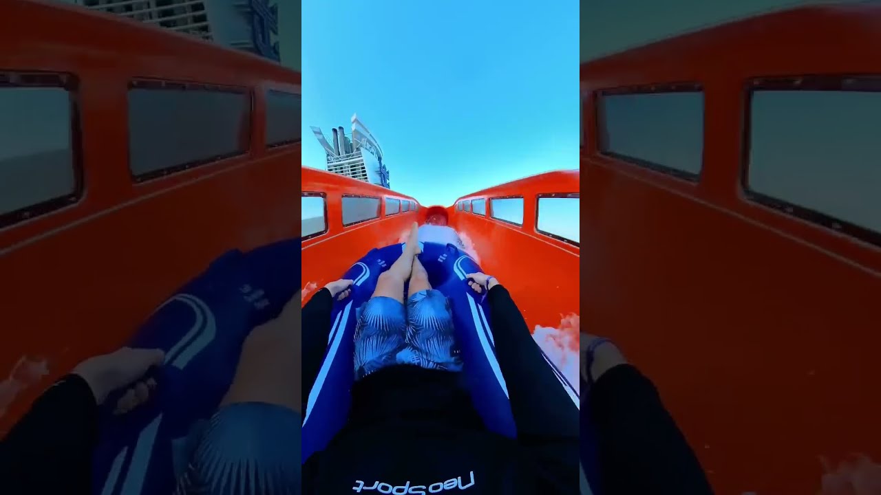 Longest Cruise Ship Water Slide The Blaster On Navigator Of Seas First Person POV Shorts