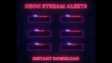 Neon Blue Red Stream Alerts for OBS & Twitch – Animated & Eye-Catching