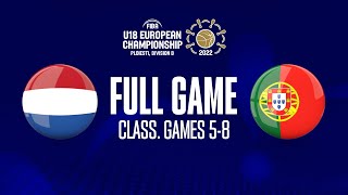 Netherlands v Portugal | Full Basketball Game | FIBA U18 European Championship 2022