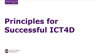 Principles For Successful Ict4D