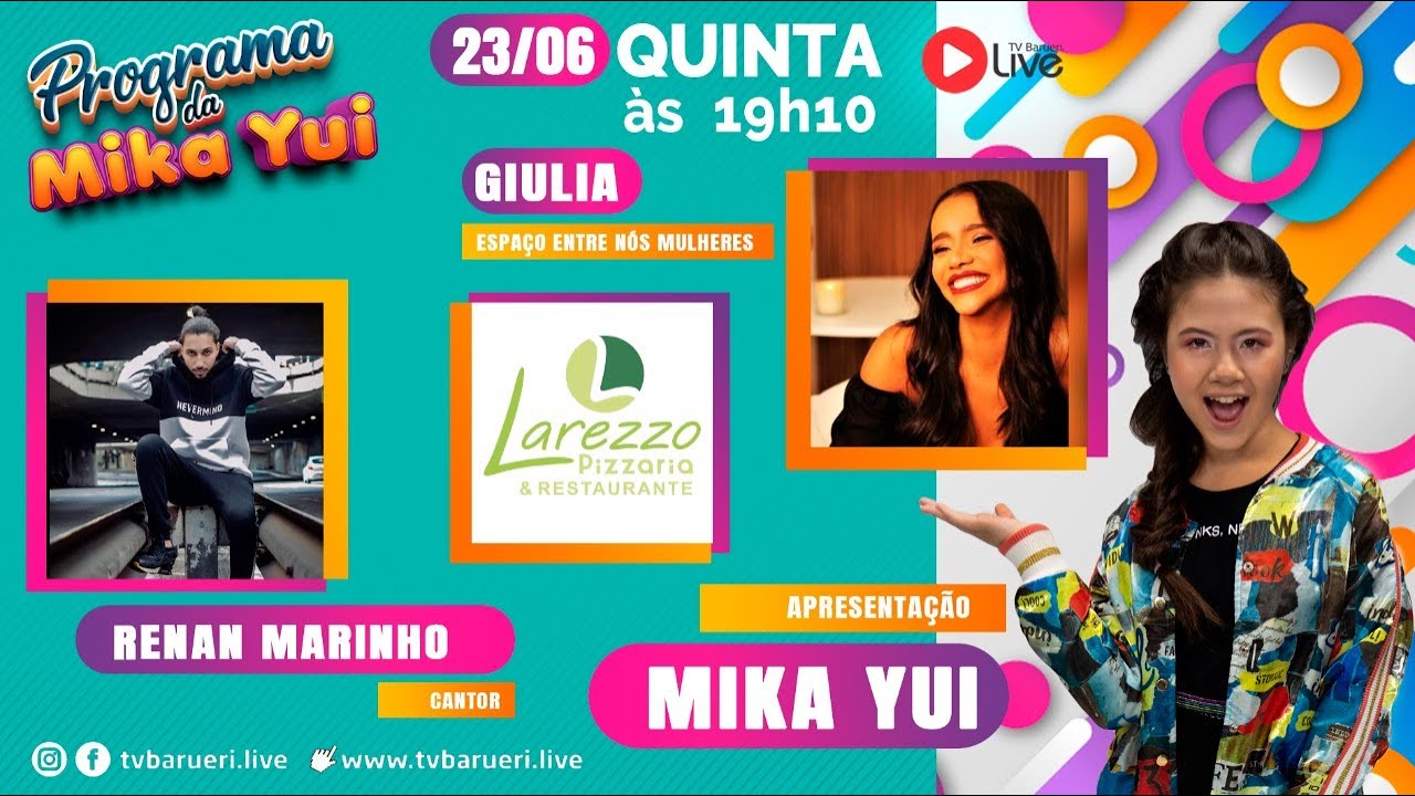 Renan Marinho – Cantor E Giulia – Espaço Entre Nós Mulheres | Programa Da Mika Yui