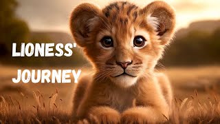#Lion #Animalfacts 🦁 Lioness' Journey: The Miracle of Birth & Sibling Bond 🐾 #cubs #cube 2024