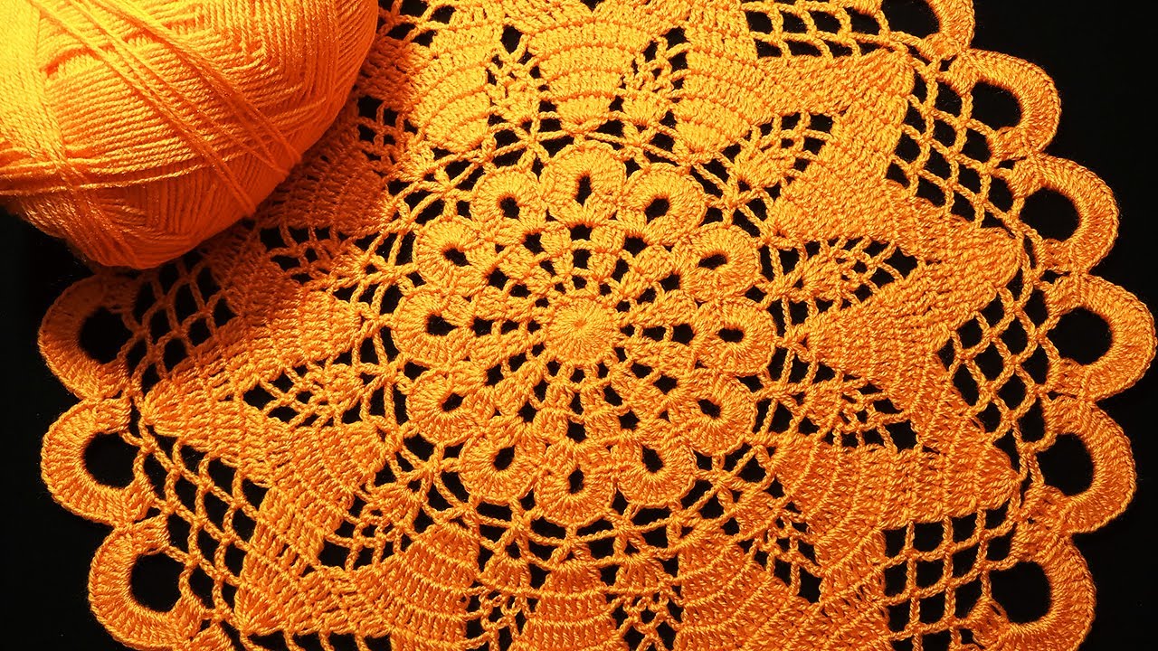 Crochet Design ( Thalposh / Table Cloth / Placemat / Doily ) in Hindi & Urdu - Woolen Craft #100