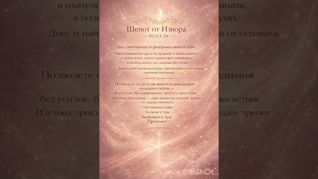 💛Ежедневен шепот за днес 03.03.26💛