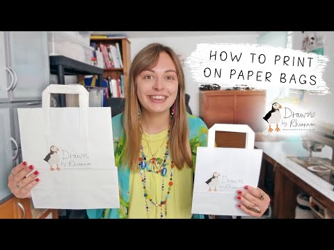 How to print on paper bags | HP Officejet 7110 A3+ printer review | Drawn by Rhiannon