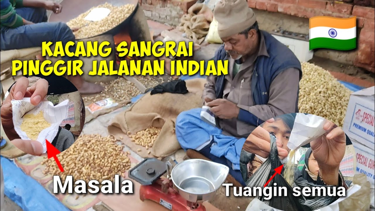  Penjual Kacang  Sangrai Pinggir jalanan india Masala Ga 