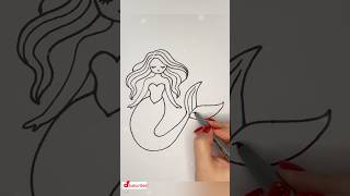 How to Draw a Simple Mermaid 🧜‍♀️🎨🖌️