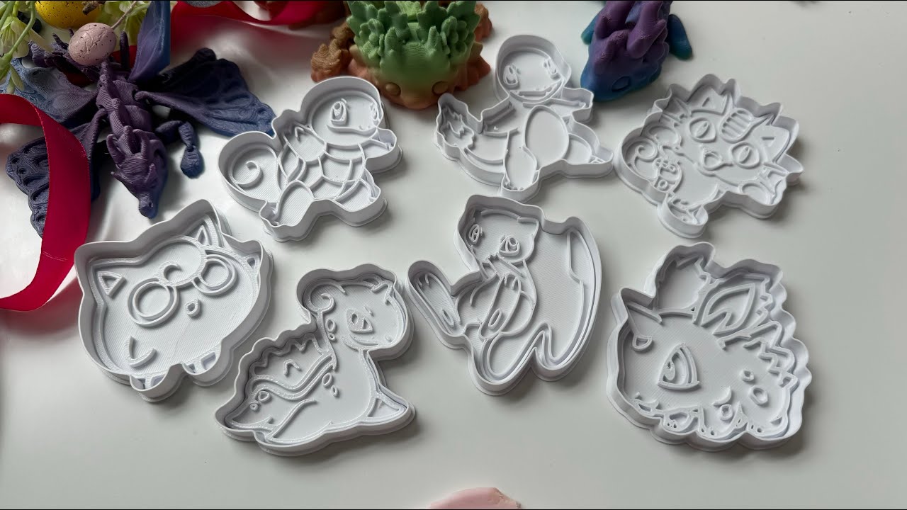 Showing some Pokémon cutters and stamps