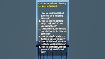6 Câu Chúc Sức Khỏe Đơn Giản Nhưng Đầy Động Lực Cho Người Vừa Bắt Đầu Sự Nghiệp #shorts #thanhlo