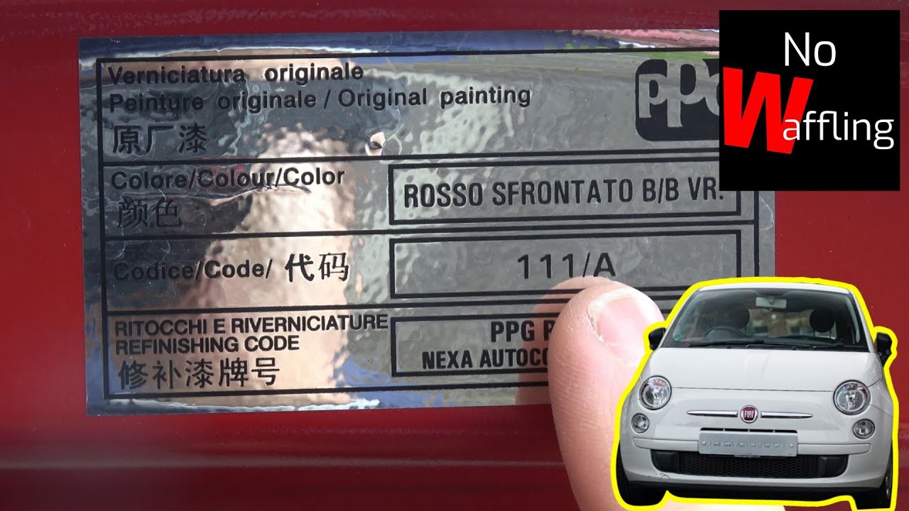 How To Find PAINT CODE On FIAT 500 2013 Model For New Drivers YouTube How To Find PAINT CODE On FIAT 500 2013 Model For New Drivers YouTube