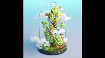 The Colony - Cube Forest, a satisfying voxel animation by TerraLiving